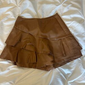 DO+BE Brown Leather Skirt